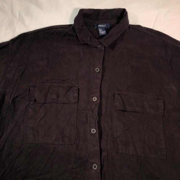 Men’s Forever 21 Solid LS Casual Button Up Shirt S - Picture 2 of 7